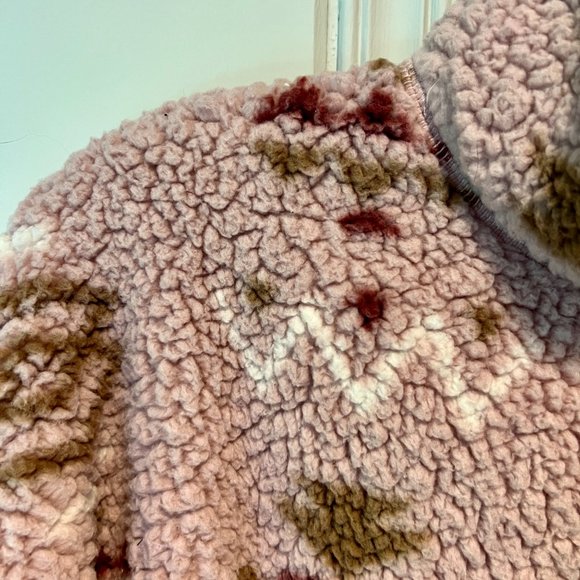 Love Tree Pink Aztec Print Super Plush Pullover 1/4 Zip Top - Picture 4 of 13